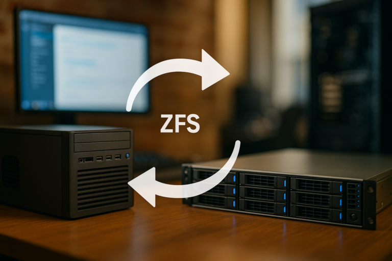 Geo-Redundanz kosteng&uuml;nstig: ZFS-Replikation zwischen Heim und Hetzner &ndash; zfs replika hetzner homelab | homelab setup