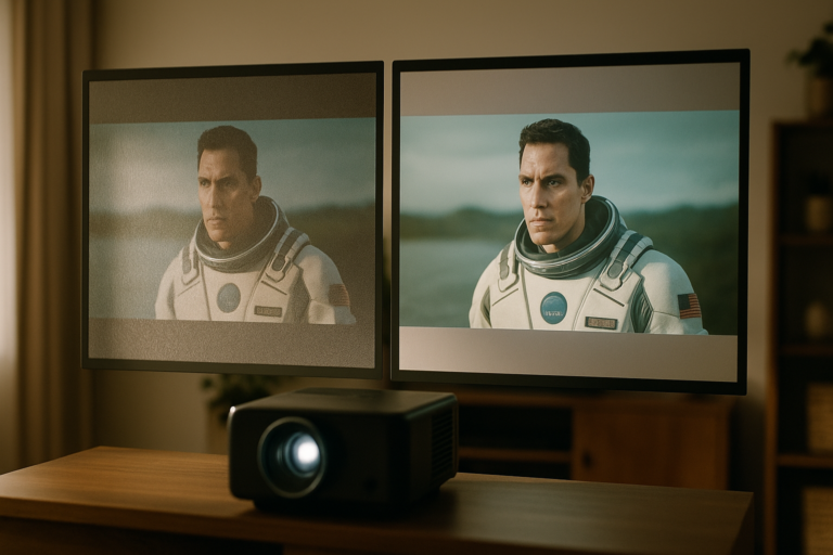 Leinwand vs. Gain: Welche Projektoroberfl&auml;che passt zu deinem Raum? &ndash; leinwand gain projektoroberflaeche | projektorleinwand tipps