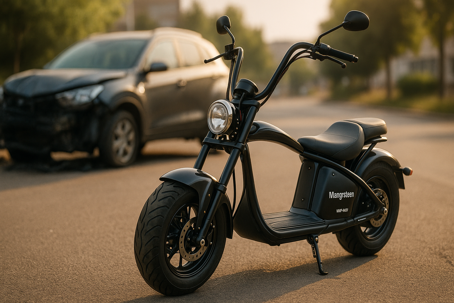 Der Mangosteen M1P 2026, ein E-Chopper der CityCoco-Bauart, als guenstiges Zweitfahrzeug zum Pendeln nach einem Motorschaden am Auto – Mangosteen M1P 2026 | Mangosteen M1P